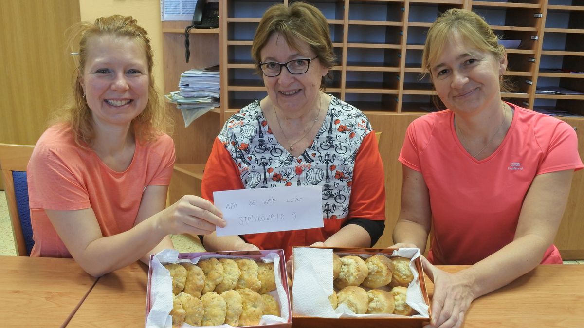 Stávku učitelům plzeňského gymnázia osladily koláčky od studentů